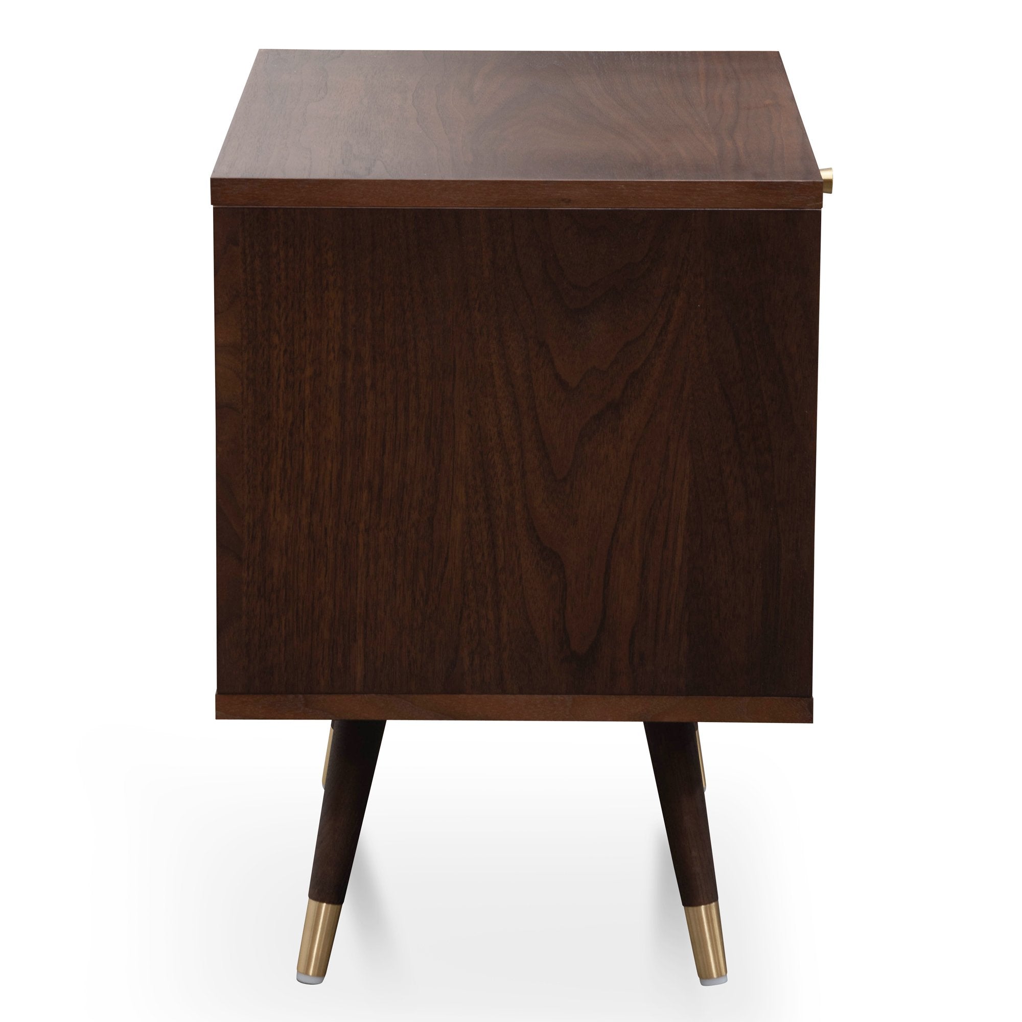Allie Wooden Bedside Table - Walnut - Bedside Tables