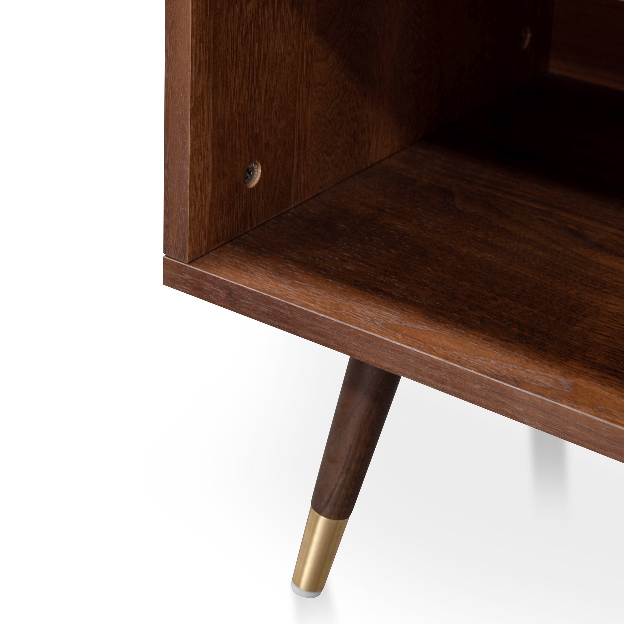Allie Wooden Bedside Table - Walnut - Bedside Tables