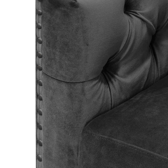 Amara Armchair - Cosmic Grey Velvet - Armchairs