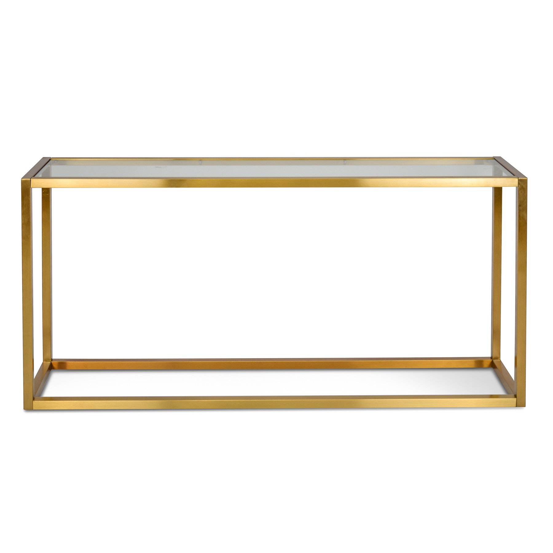 Amelia Glass Console Table - Gold Base - Console