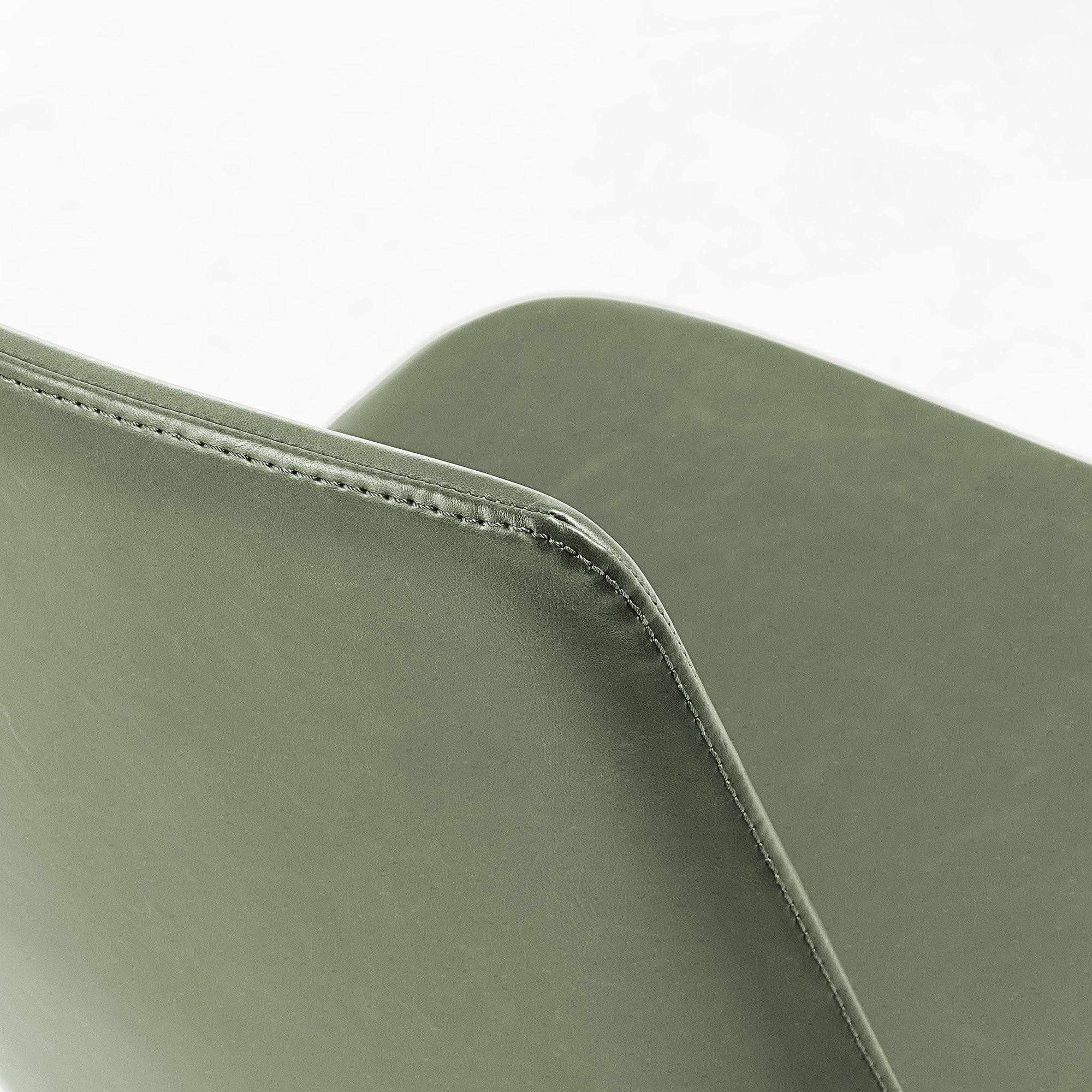 Amelia Leather Dining Chair - Green - Dining Chairs