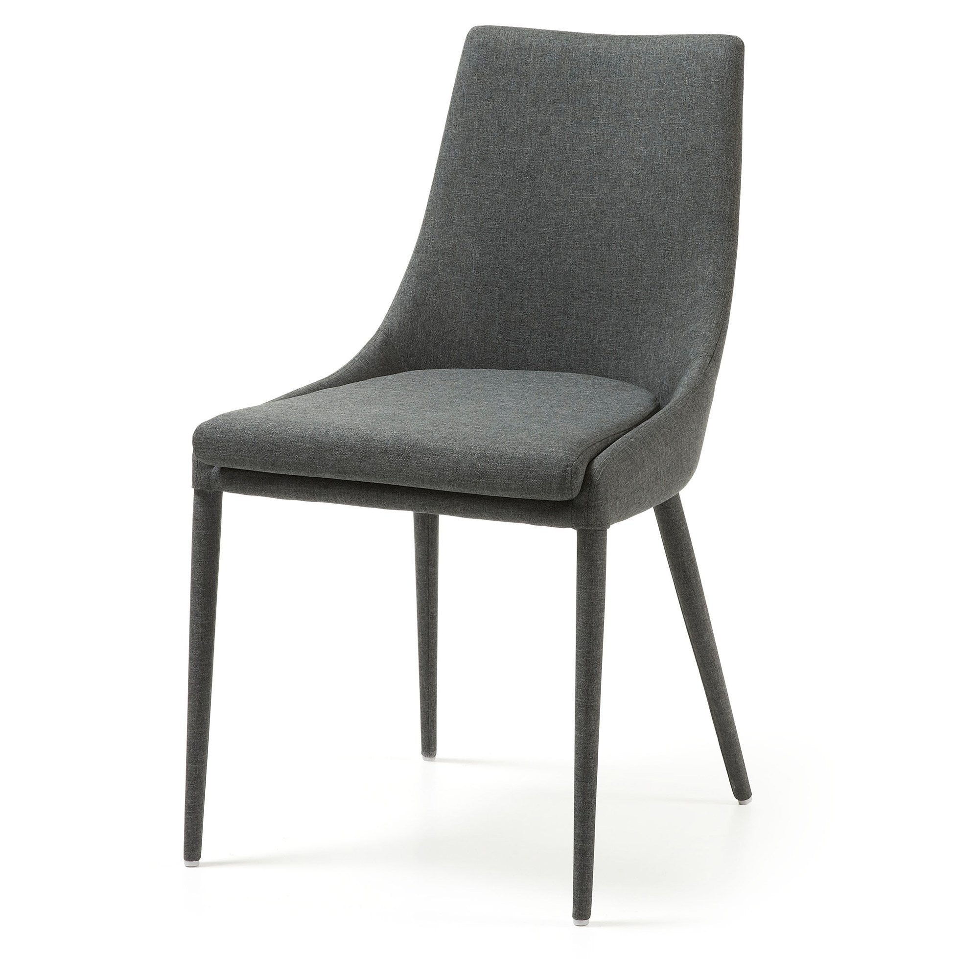 Amina Fabric Dining Chair - Dark Grey - Dining Chairs