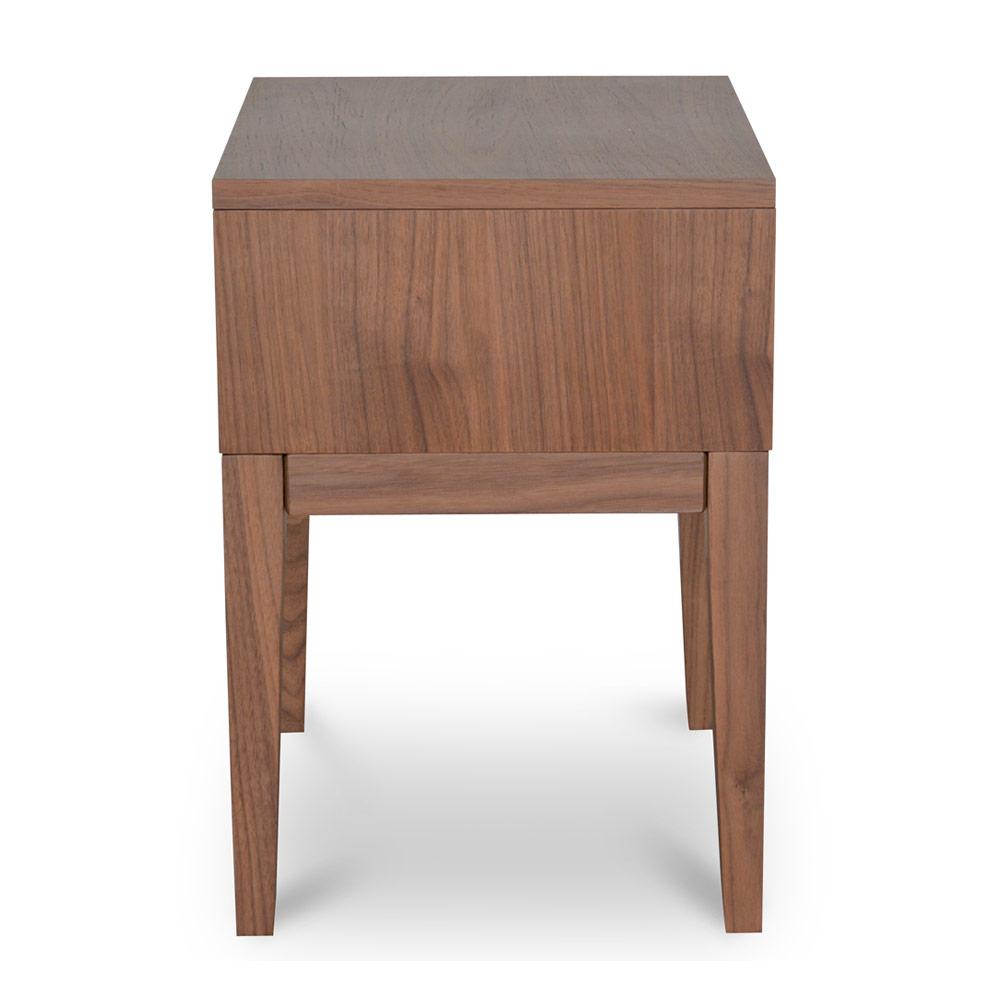 Arya Wooden Bedside Table - Walnut - Bedside Tables