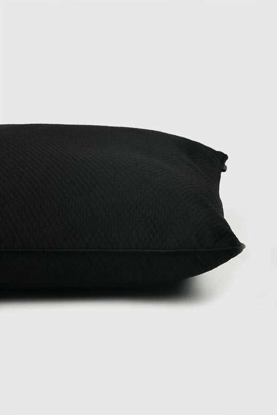Ashton Classic Quilted Pillow Cover , Black - Pillow Covers