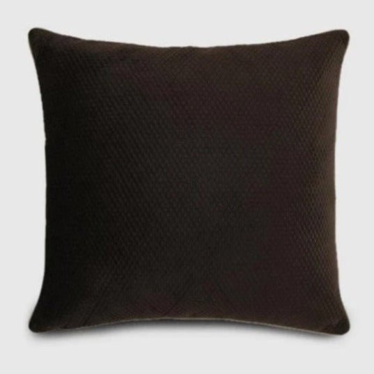 ASHTON CLASSIC QUILTED PILLOW COVER , BROWN - Pillow Covers