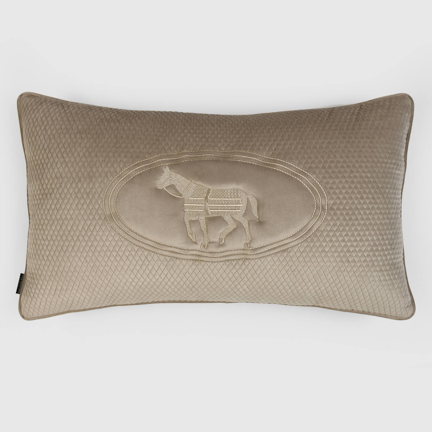 Ashton Stallion Quilted PIllow Cover , Beige - Pillow Covers
