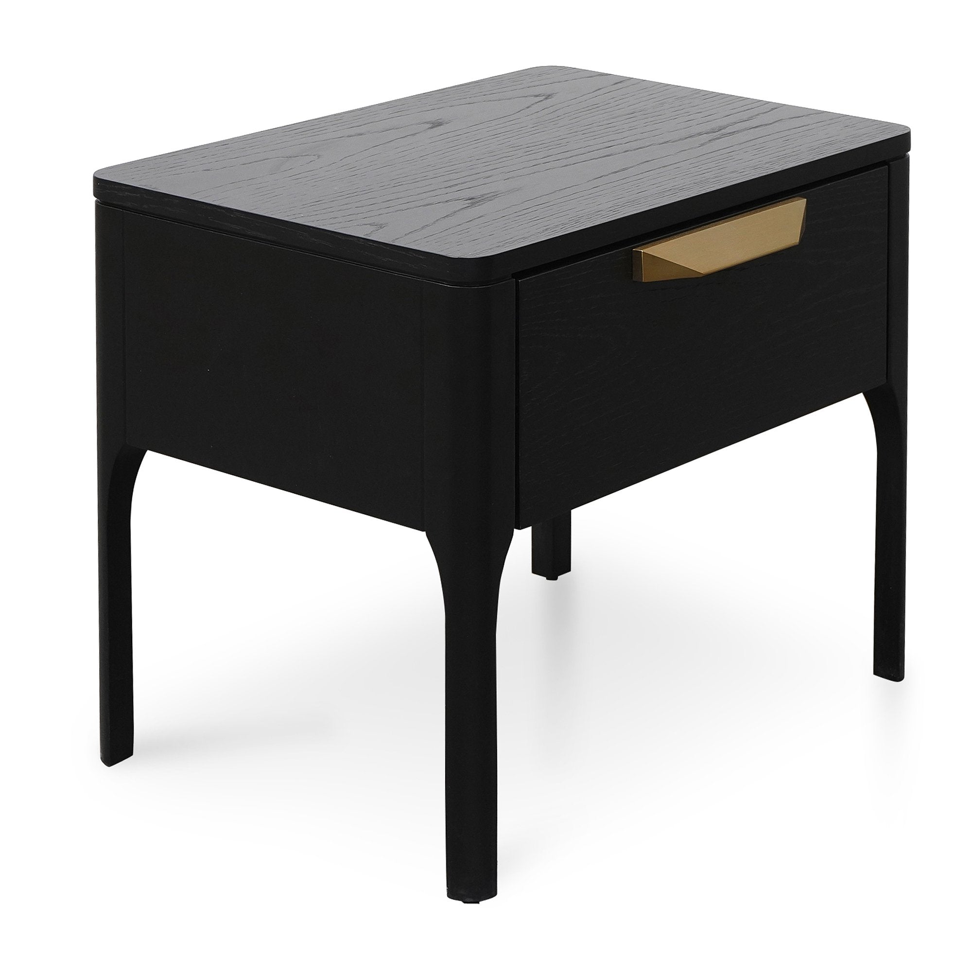 Aspen Wooden Bedside Table - Black - Bedside Tables
