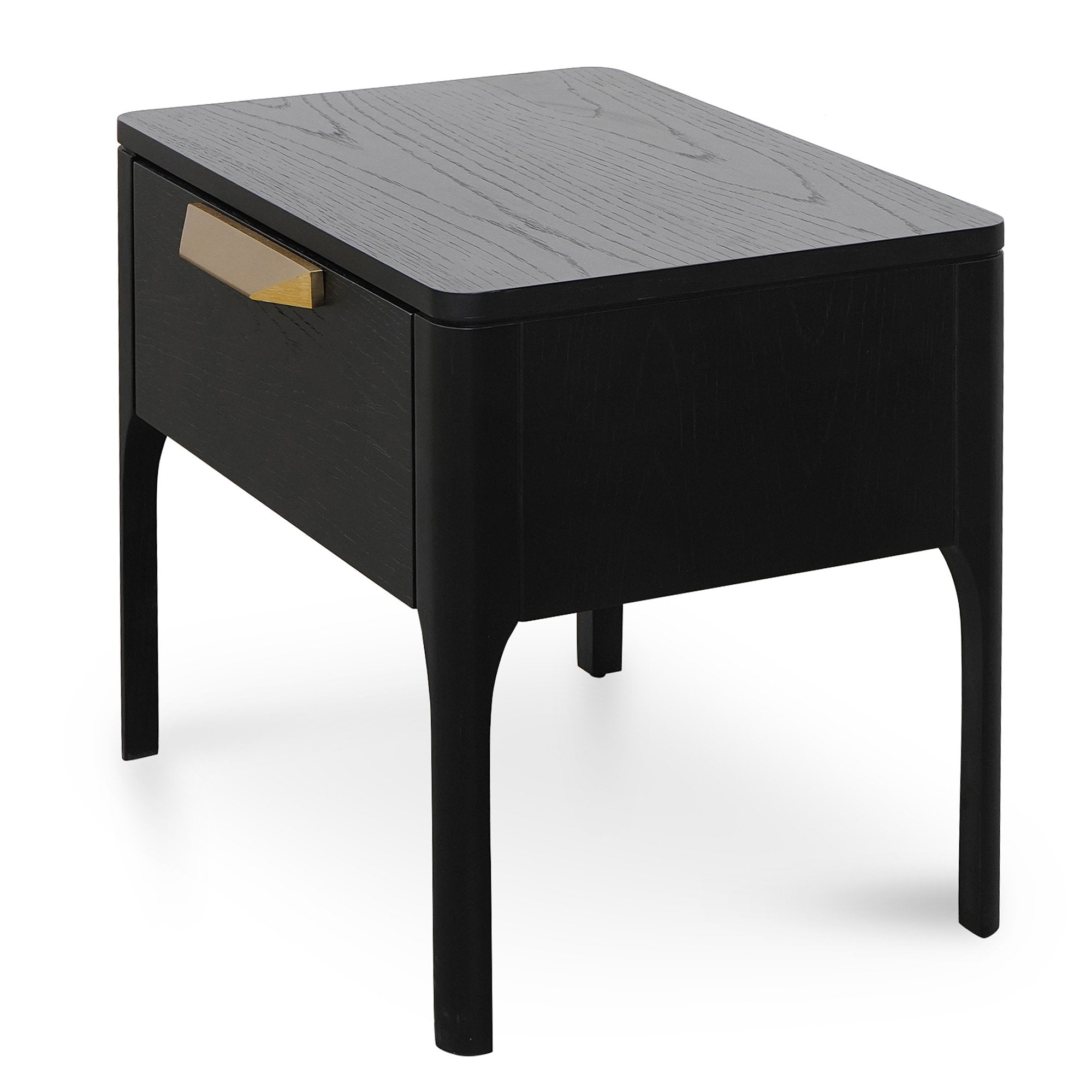 Aspen Wooden Bedside Table - Black - Bedside Tables