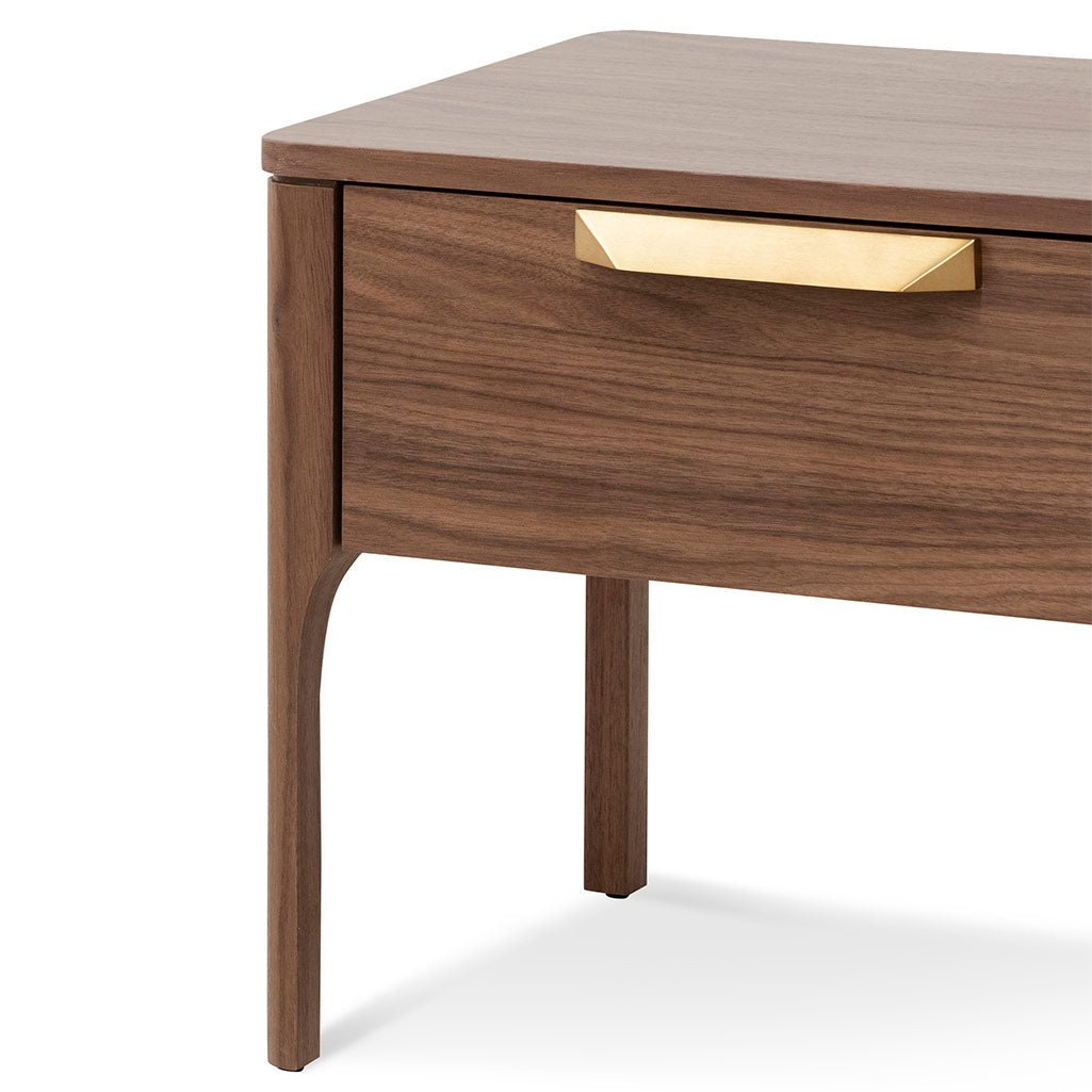 Aspen Wooden Bedside Table - Walnut - Bedside Tables