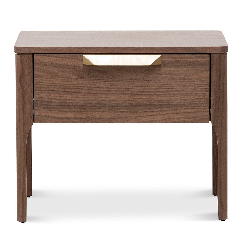 Aspen Wooden Bedside Table - Walnut - Bedside Tables