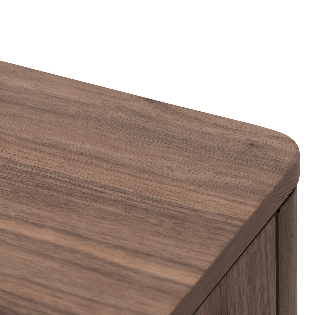 Aspen Wooden Bedside Table - Walnut - Bedside Tables