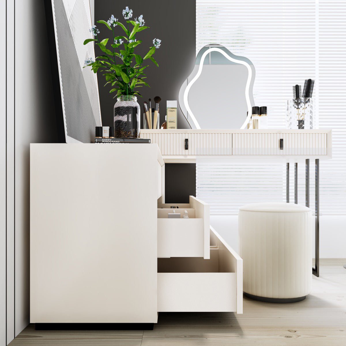 Athens Beige Retreat Vanity Set - Make-Up Vanity