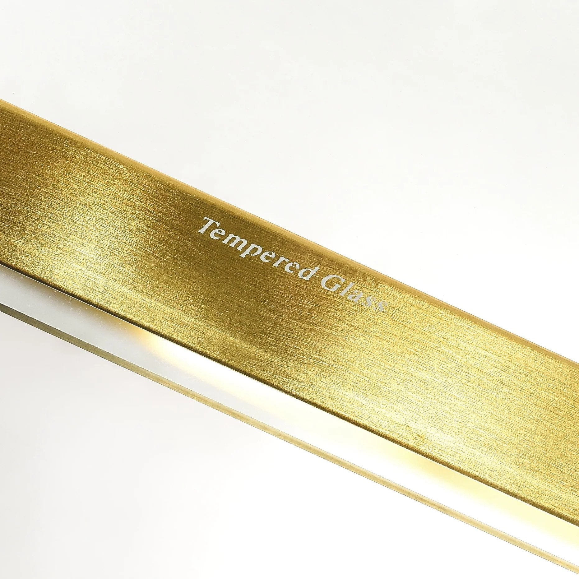 Audrey Glass Console Table - Gold Base - Console