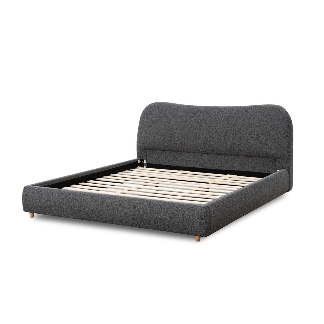 Aurora King Bed Frame - Charcoal Boucle - Beds