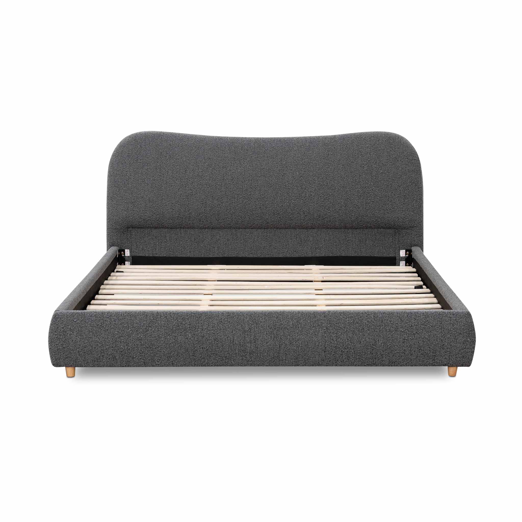 Aurora King Bed Frame - Charcoal Boucle - Beds