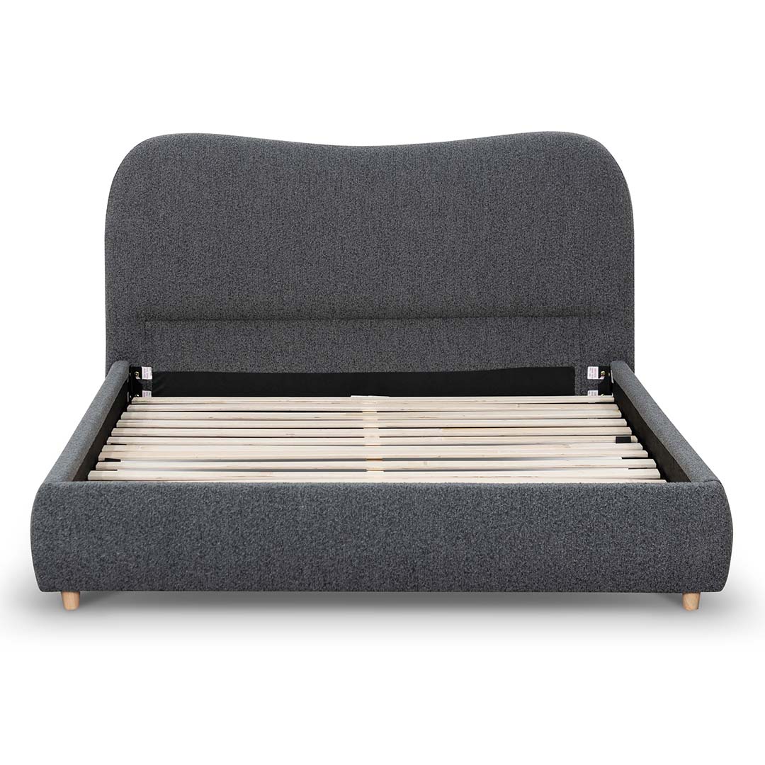 Aurora Queen Bed Frame - Charcoal Boucle - Beds