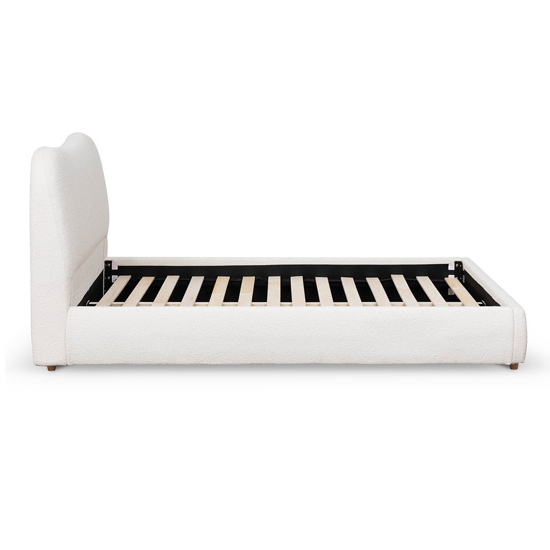 Aurora Queen Bed Frame - Cream White - Beds