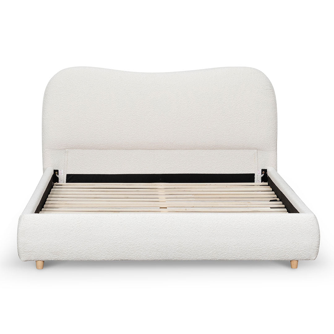 Aurora Queen Bed Frame - Cream White - Beds