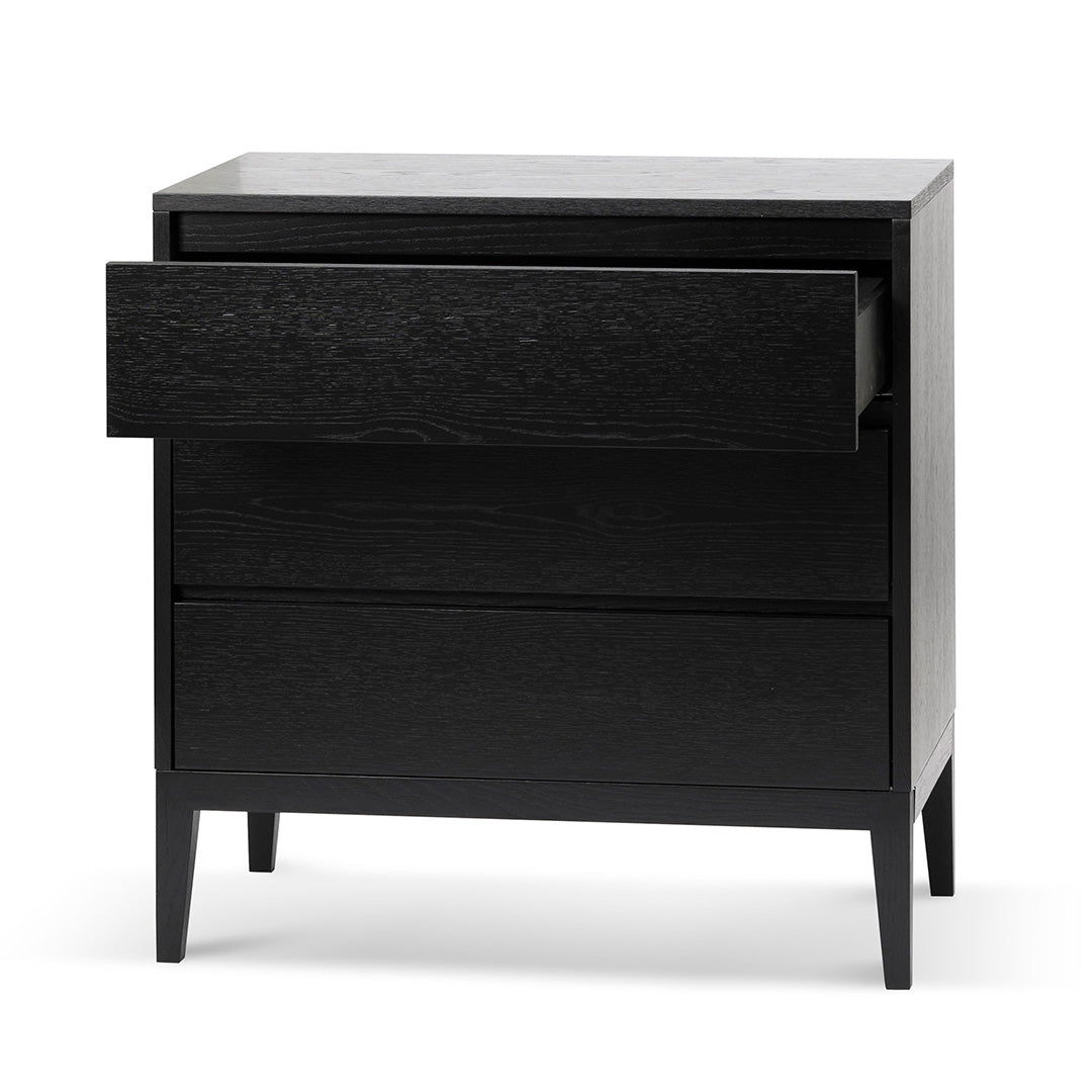 Ava 3 Drawers Dresser Unit - Black Oak - Dressers