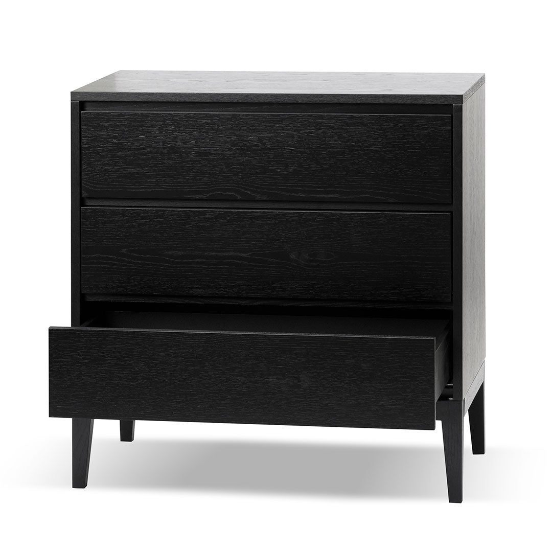 Ava 3 Drawers Dresser Unit - Black Oak - Dressers