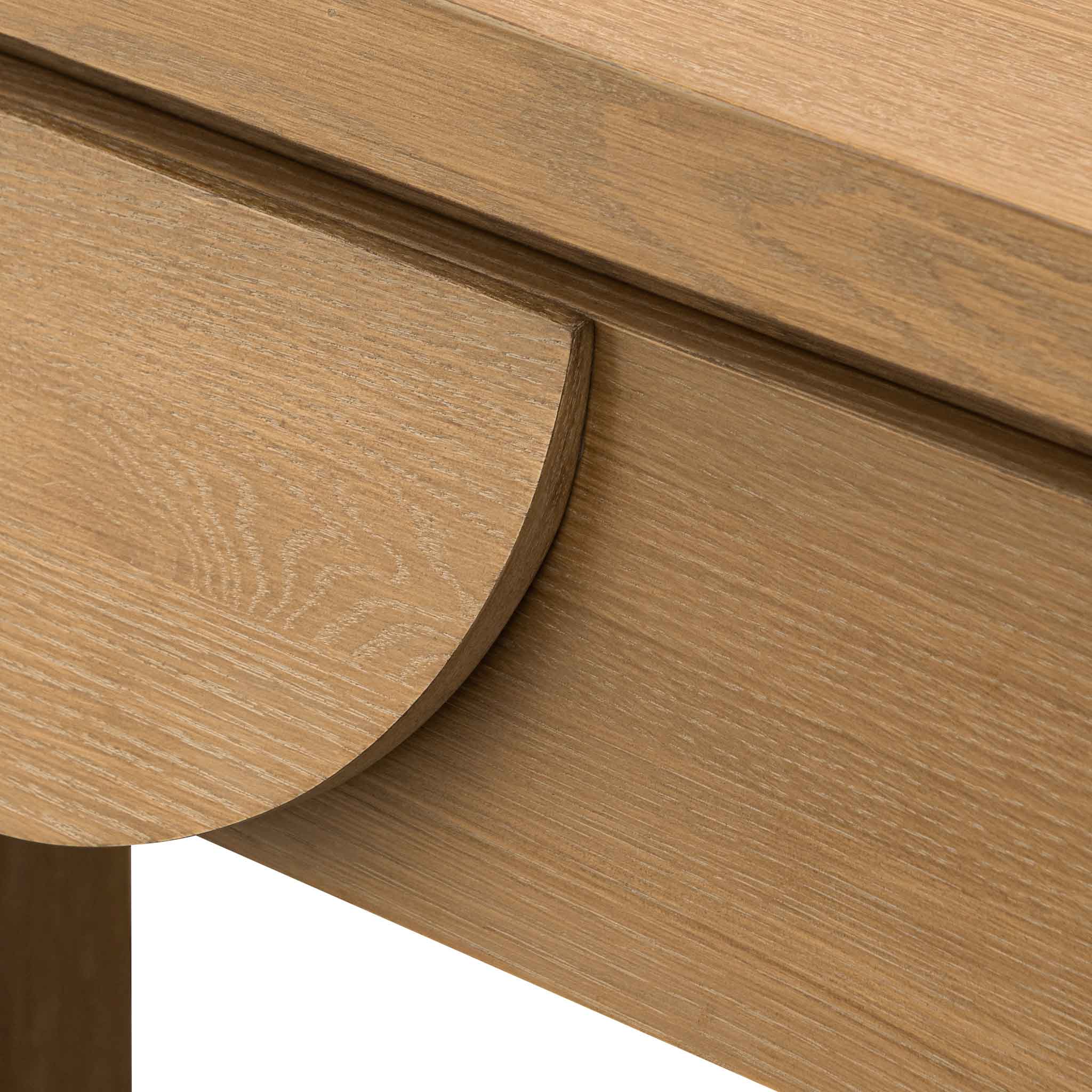 Ava Console Table with Drawers - Dusty Oak - Console