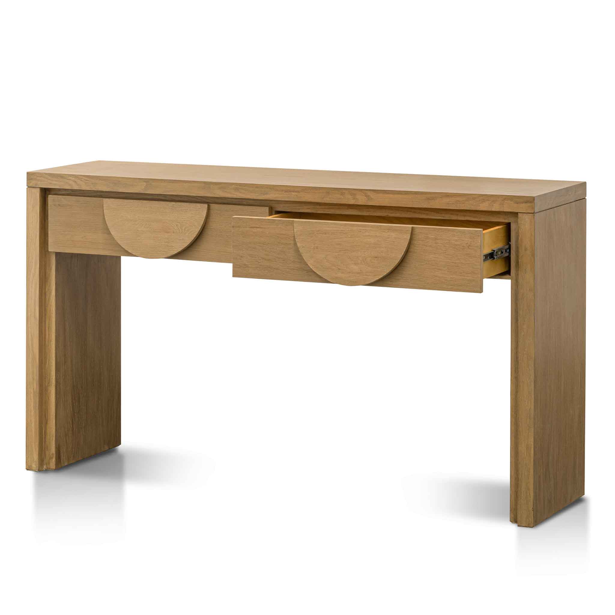 Ava Console Table with Drawers - Dusty Oak - Console