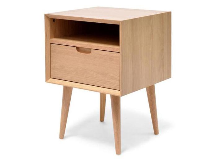 Axel Wooden Bedside Table - Natural - Bedside Tables