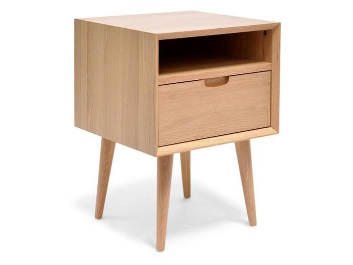 Axel Wooden Bedside Table - Natural - Bedside Tables