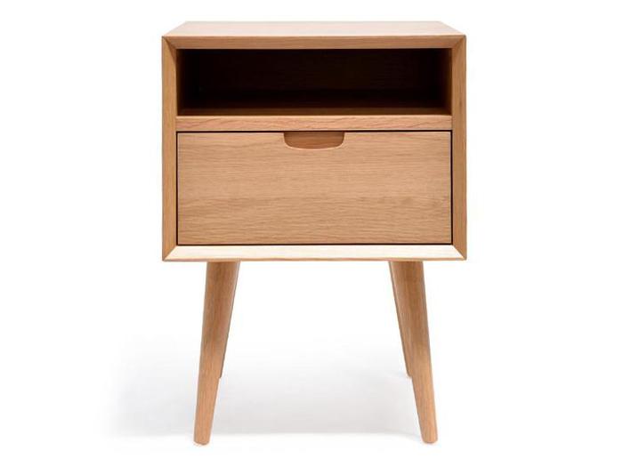 Axel Wooden Bedside Table - Natural - Bedside Tables