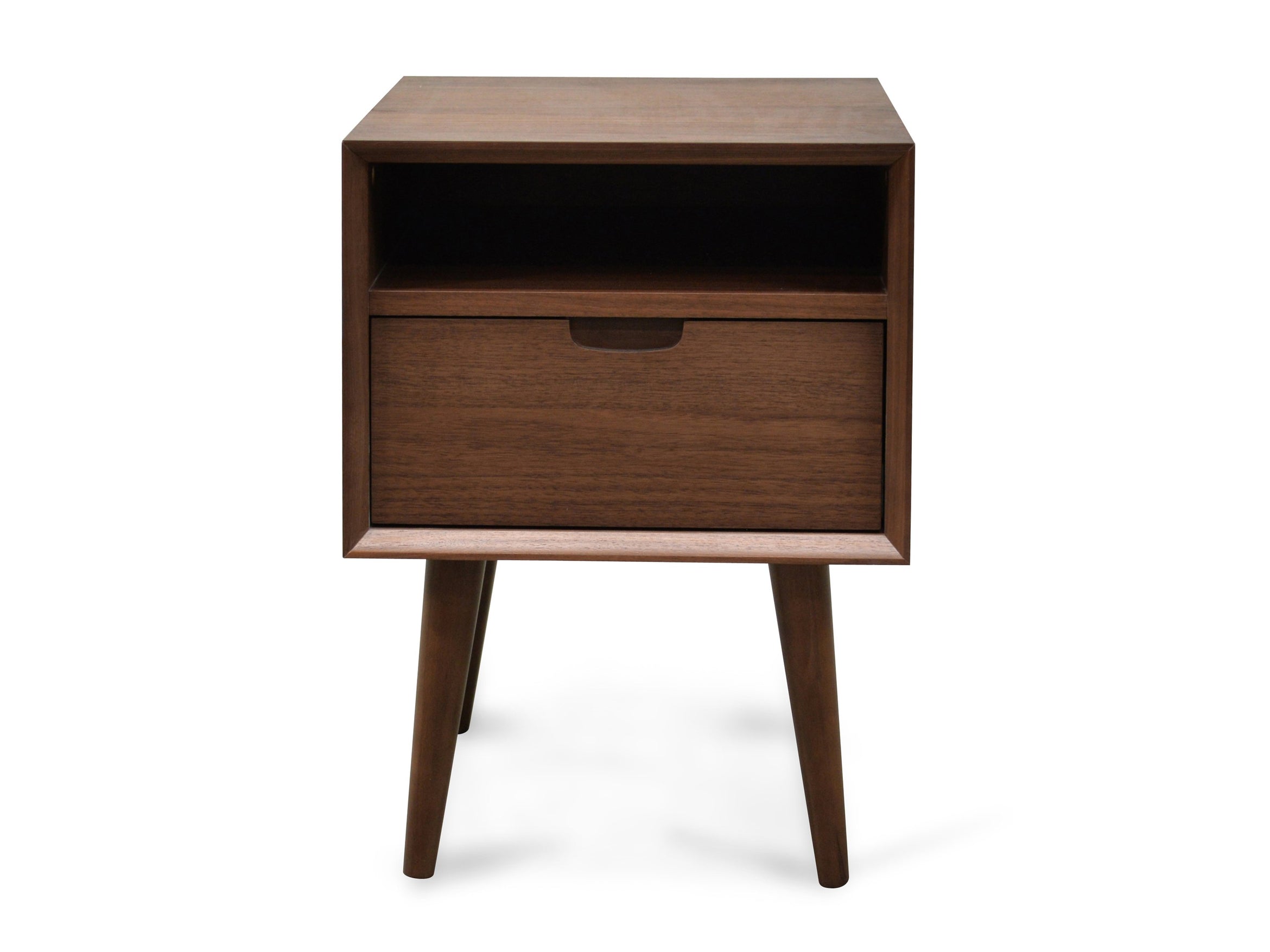 Axel Wooden Bedside Table - Walnut - Bedside Tables