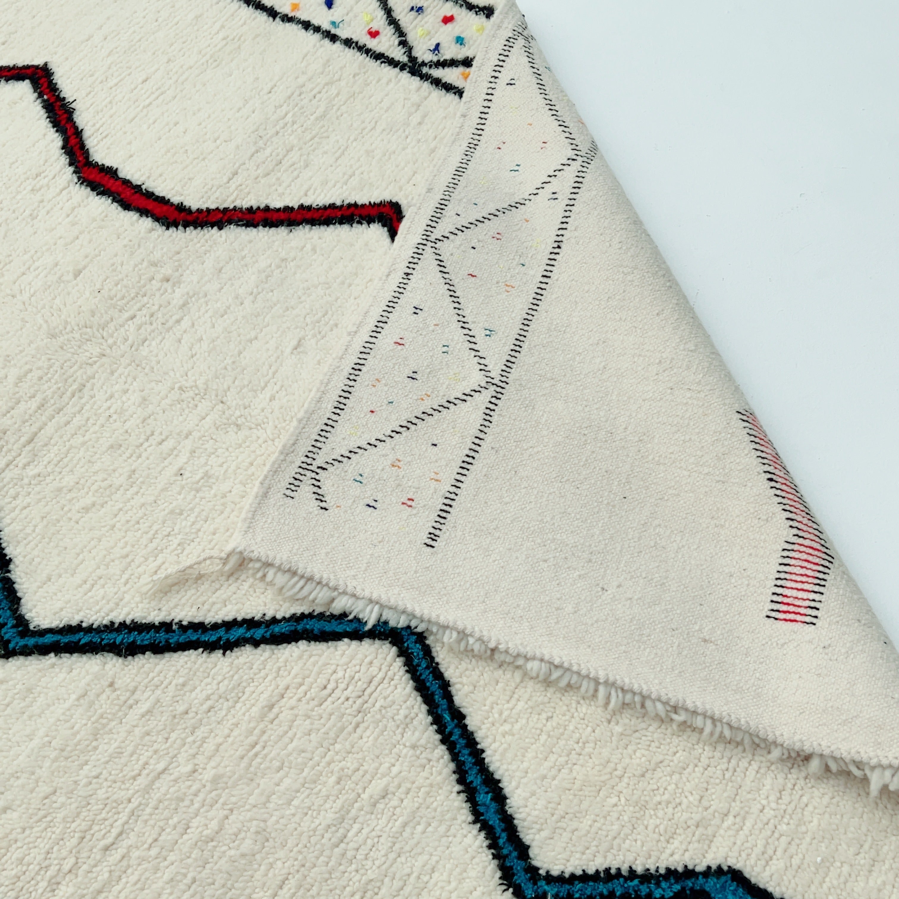 Azilal Rug - Colorful Lines & Dots - Azilal Rug