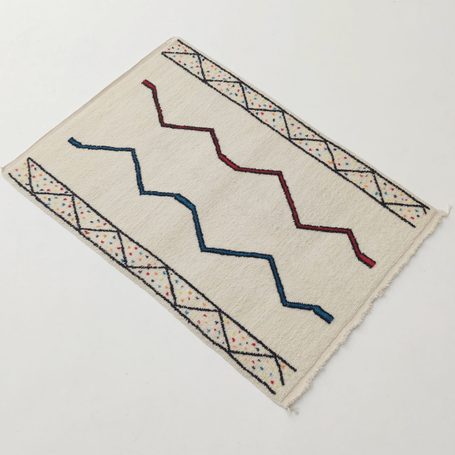 Azilal Rug - Colorful Lines & Dots - Azilal Rug