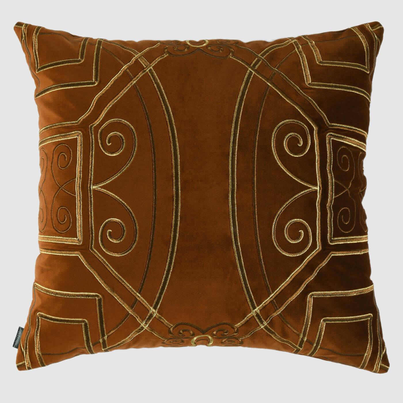 Baroque Pillow Cover , Amber - Pillow Covers