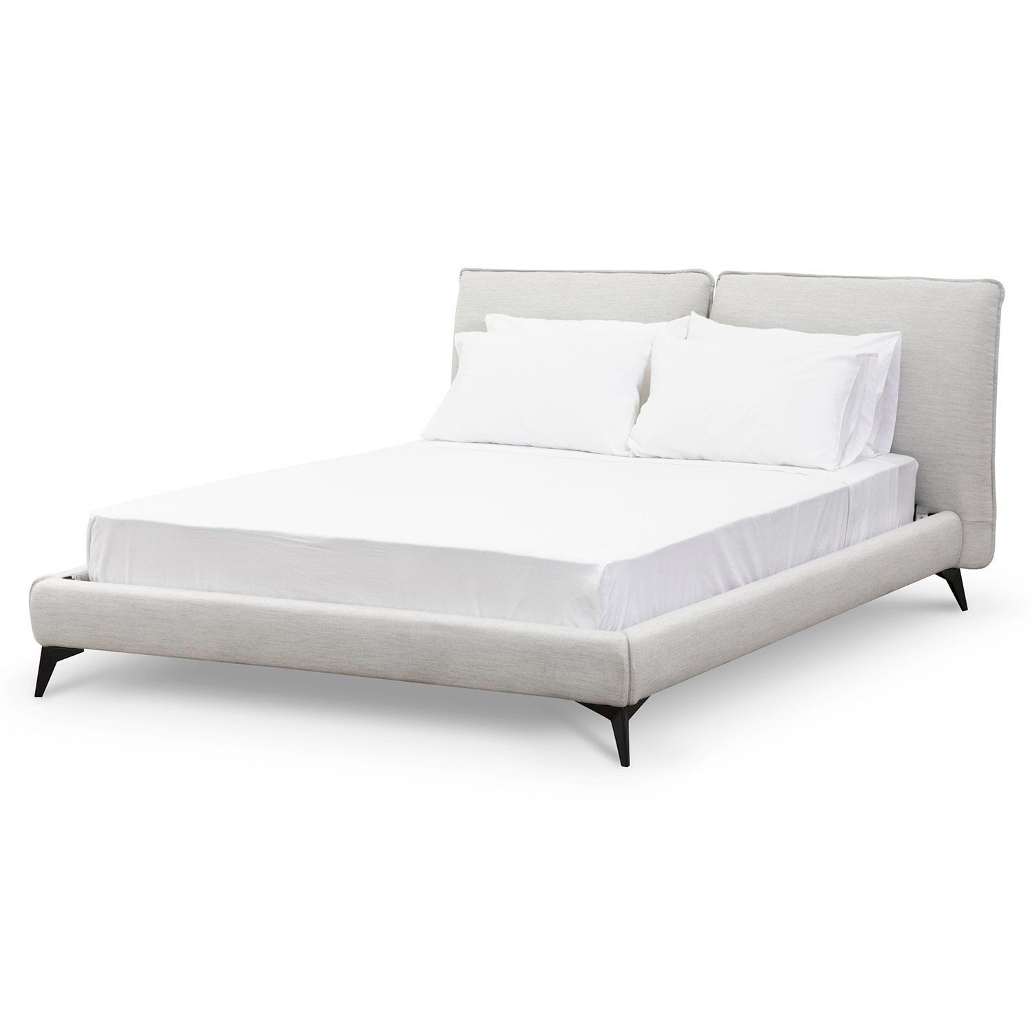 Bella King Bed Frame - Pearl Grey - Beds
