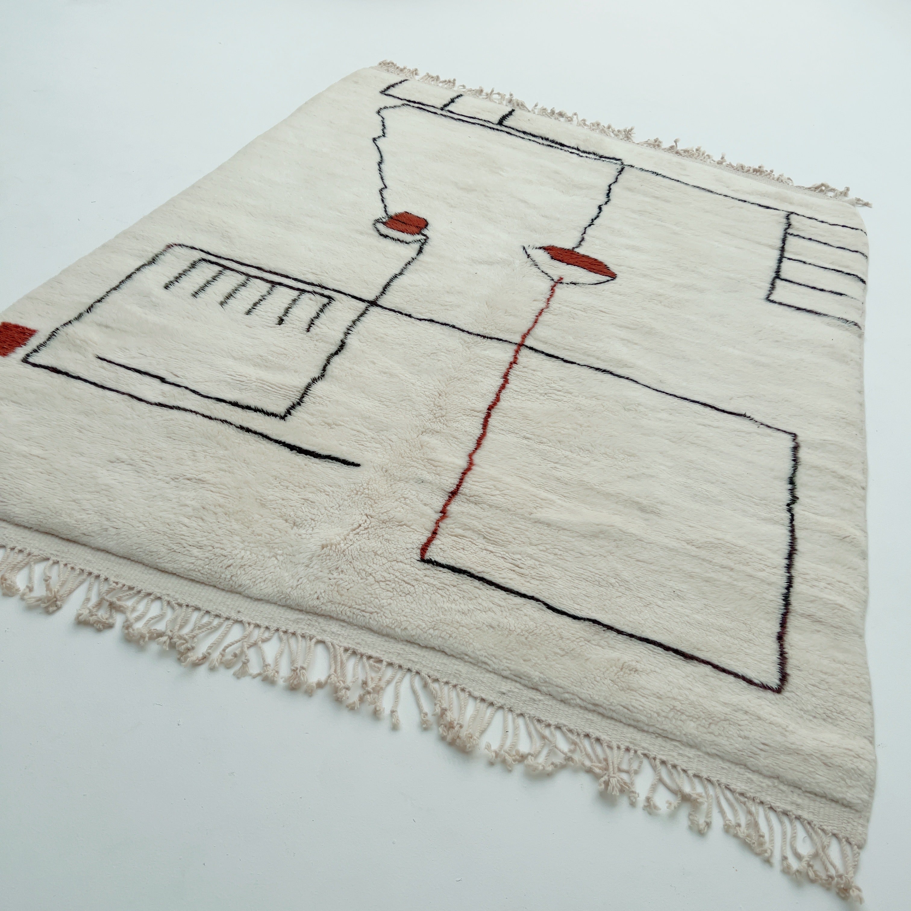 Beni Ourain Rug - Abstract Design - Beni Ourain Rug