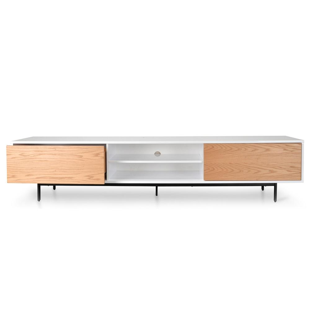 Bennett Wooden TV Entertainment Unit - Lowline - Natural - TV Units