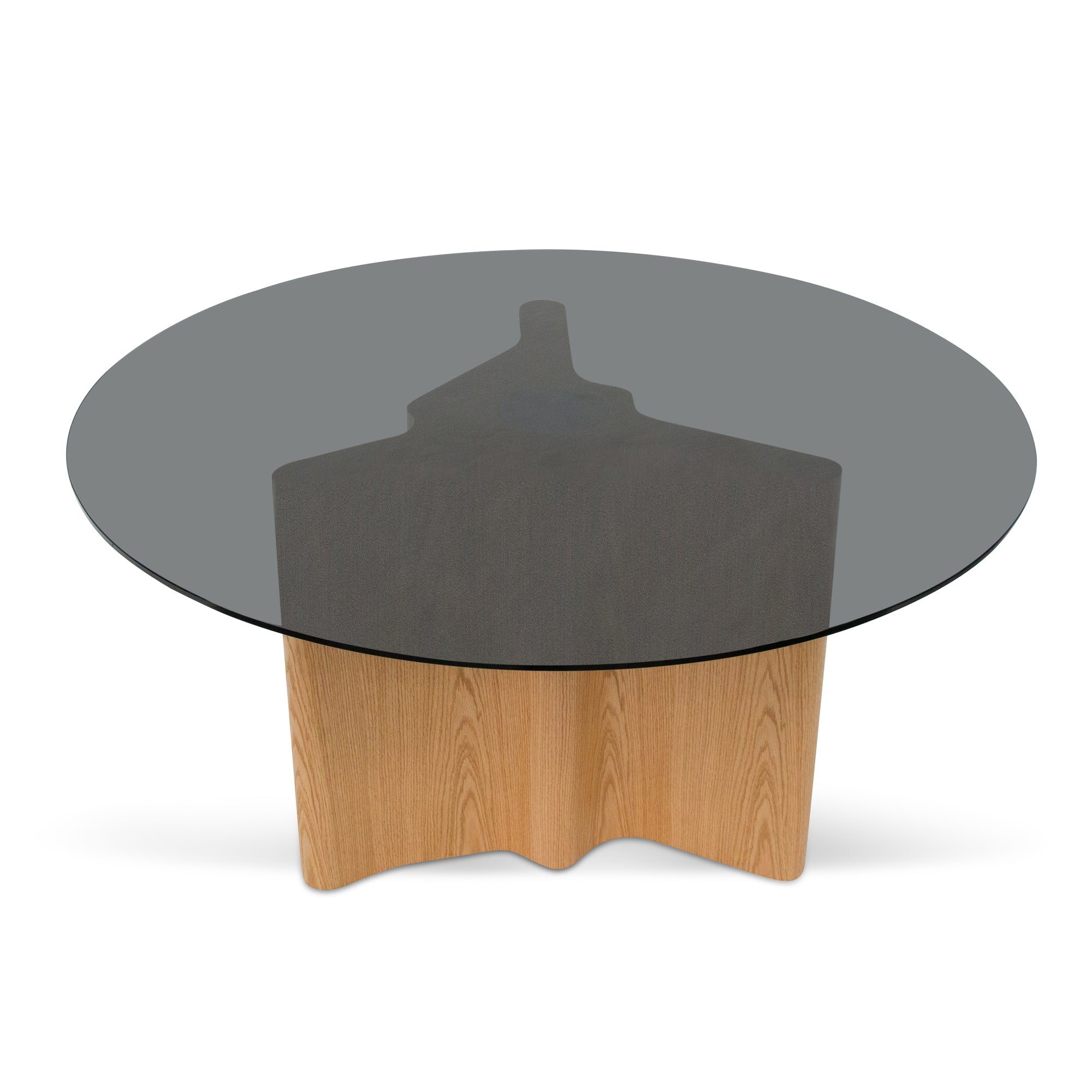 Blake 1.5m Round Glass Dining Table - Natural - Dining Tables