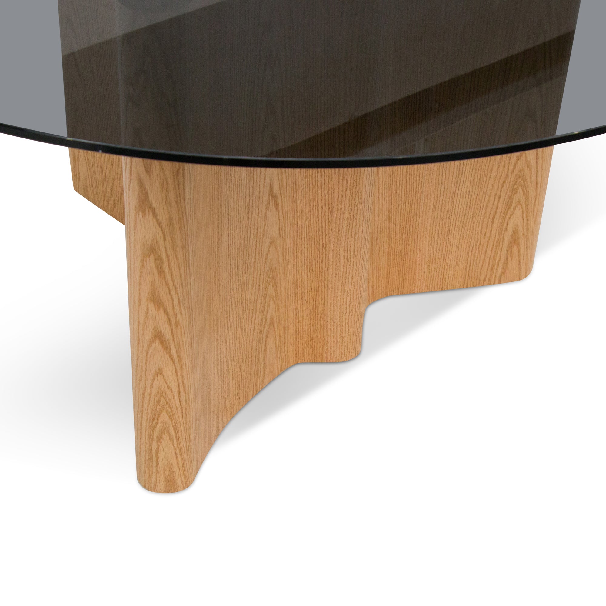 Blake 1.5m Round Glass Dining Table - Natural - Dining Tables