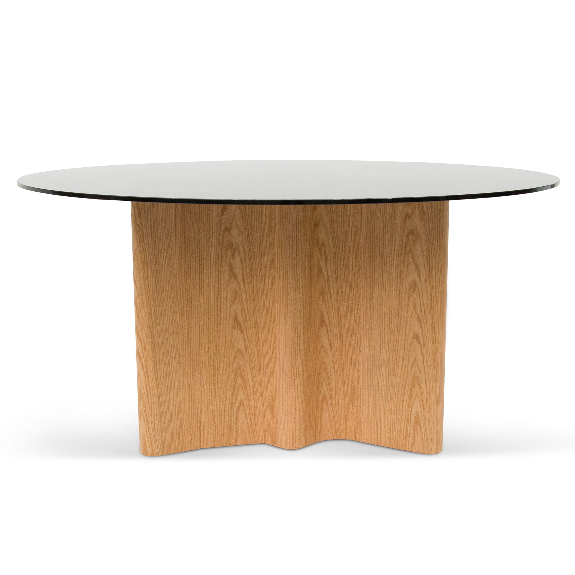Blake 1.5m Round Glass Dining Table - Natural - Dining Tables