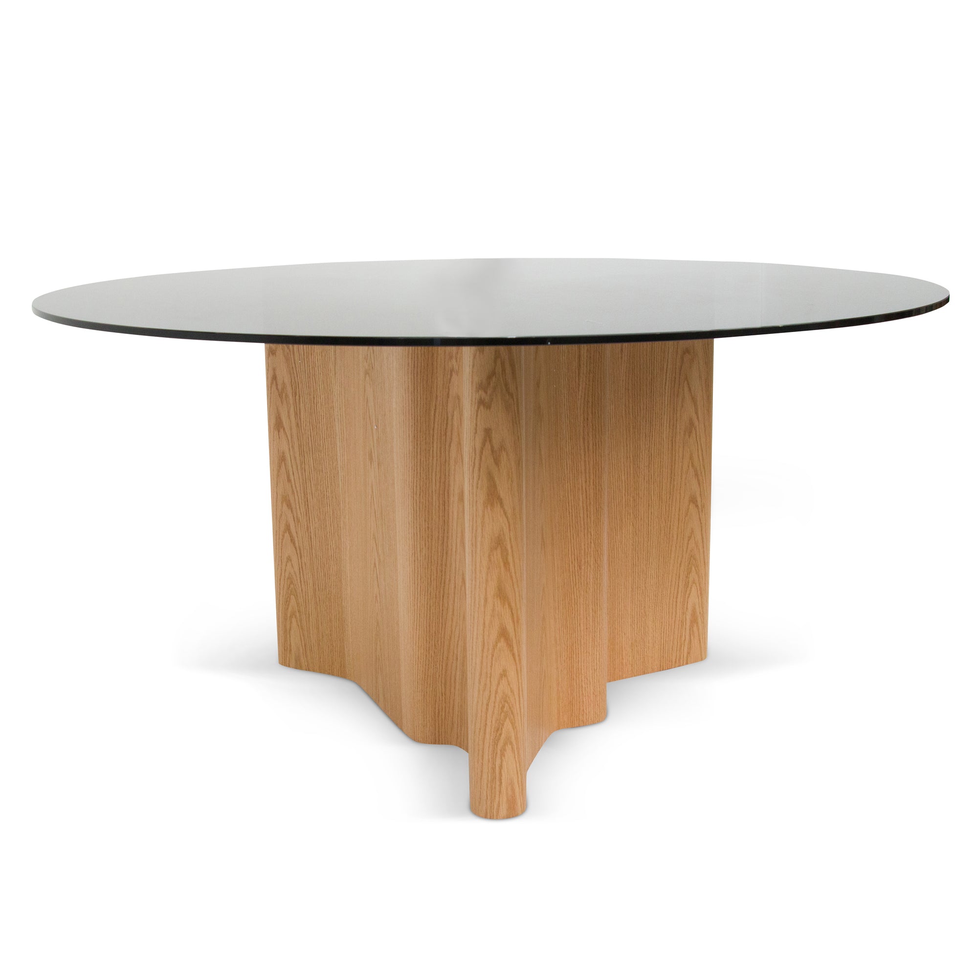 Blake 1.5m Round Glass Dining Table - Natural - Dining Tables
