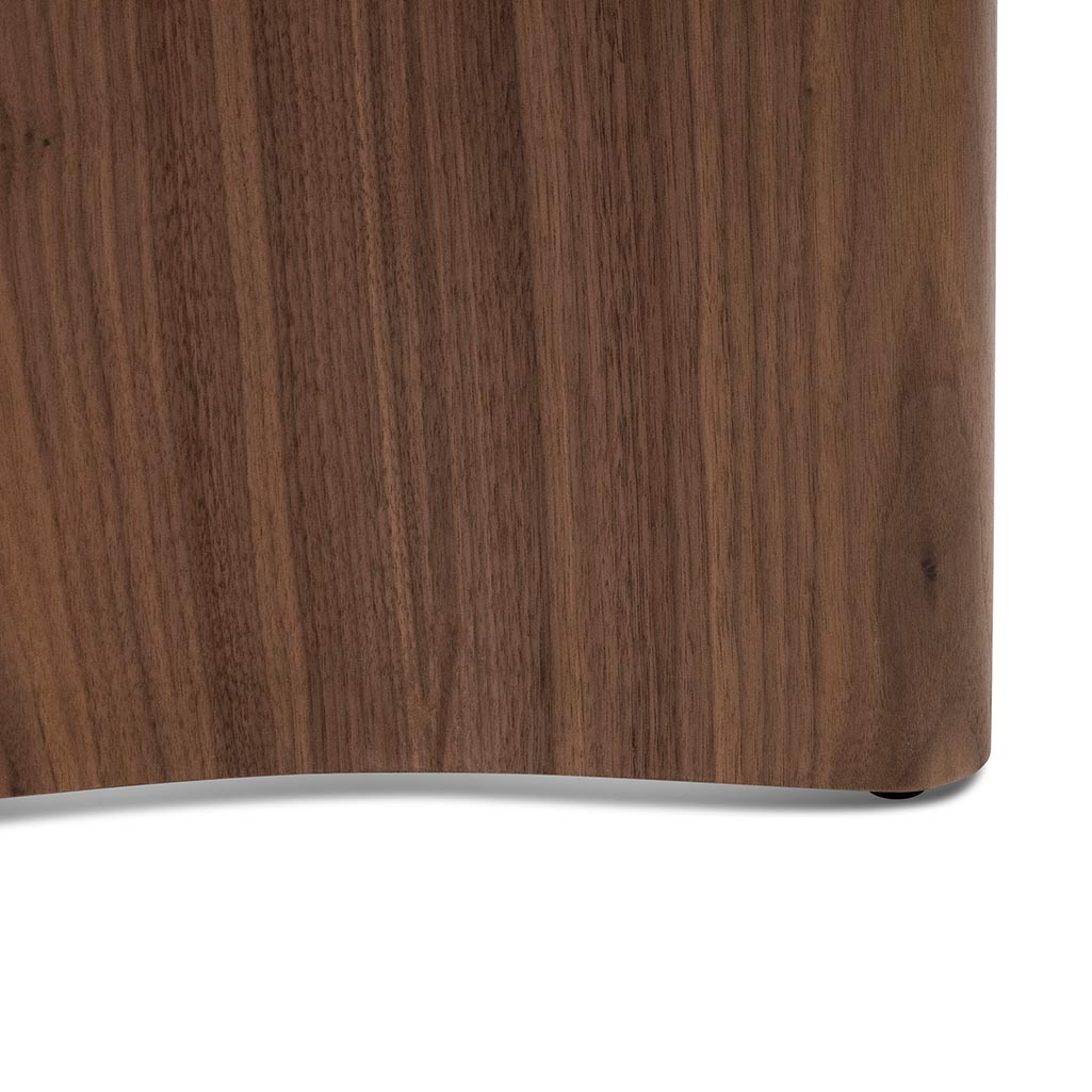 Blake 1.5m Round Glass Dining Table - Walnut - Dining Tables