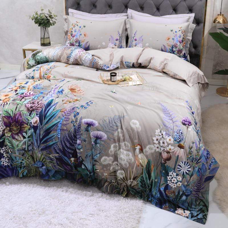 Botanical Duvet Cover Set (Egyptian Cotton, 500 TC) - Duvet Covers
