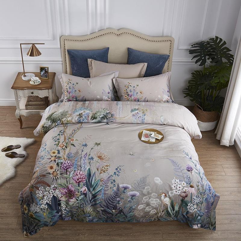 Botanical Duvet Cover Set (Egyptian Cotton, 500 TC) - Duvet Covers
