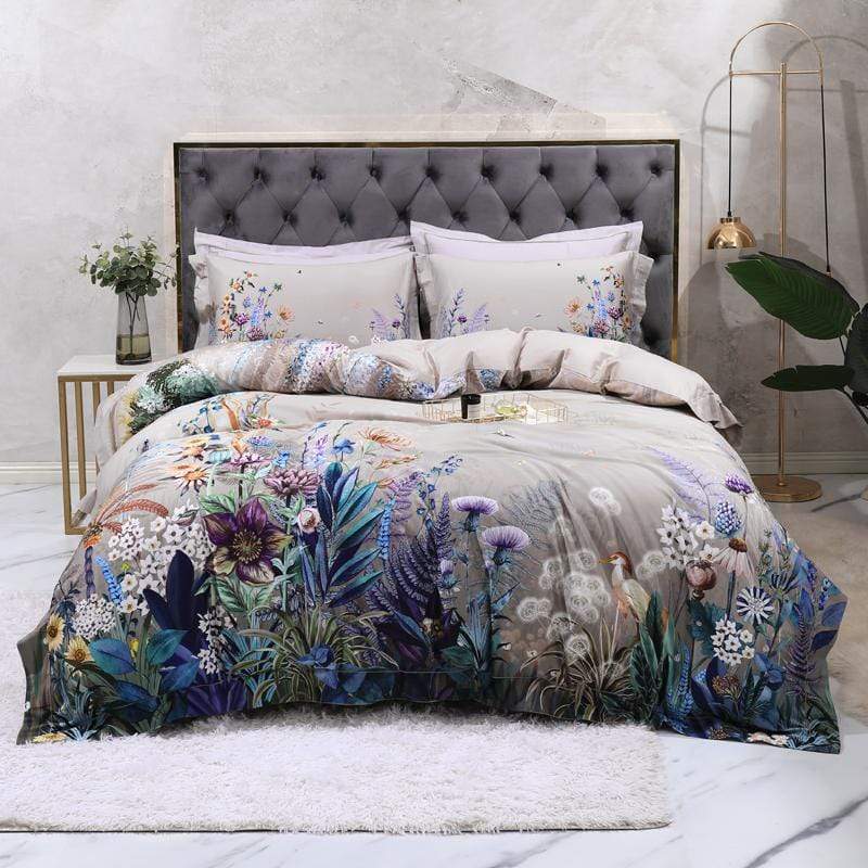 Botanical Duvet Cover Set (Egyptian Cotton, 500 TC) - Duvet Covers