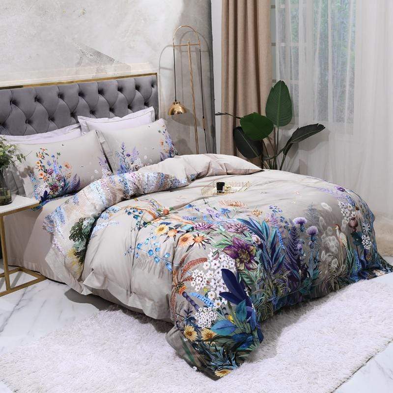 Botanical Duvet Cover Set (Egyptian Cotton, 500 TC) - Duvet Covers