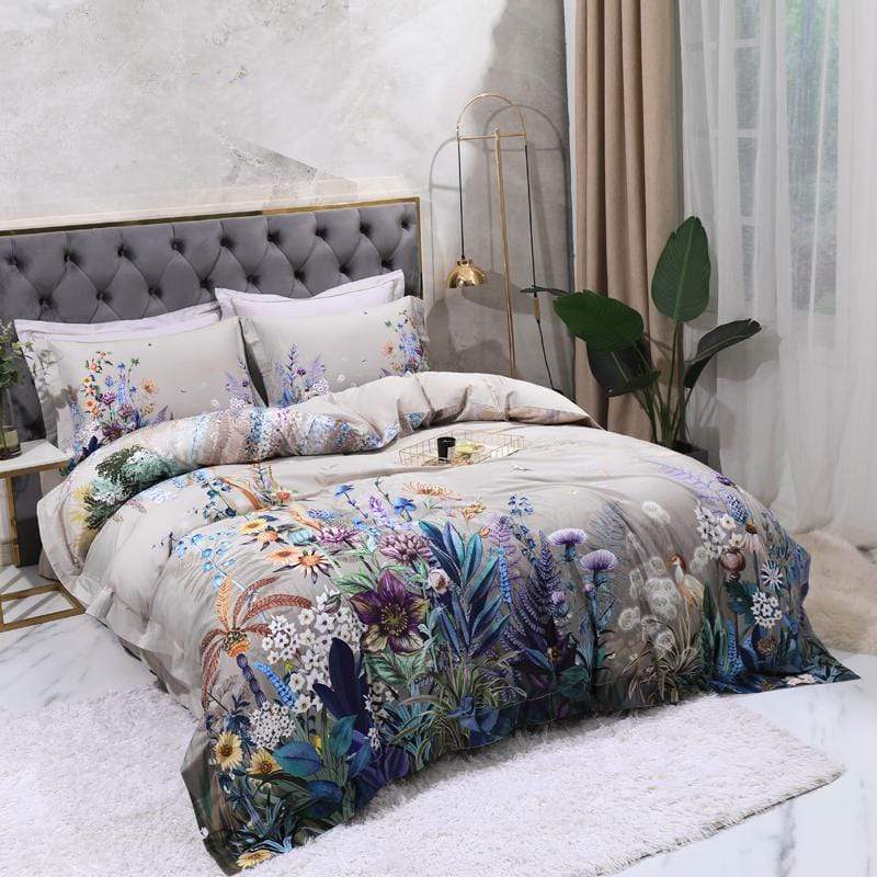 Botanical Duvet Cover Set (Egyptian Cotton, 500 TC) - Duvet Covers