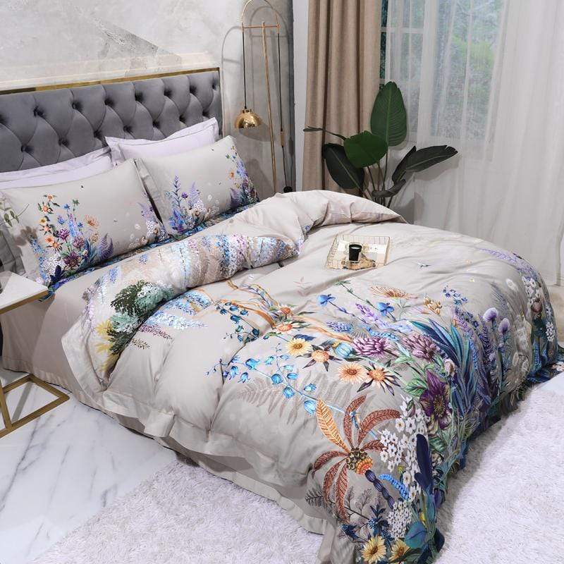 Botanical Duvet Cover Set (Egyptian Cotton, 500 TC) - Duvet Covers