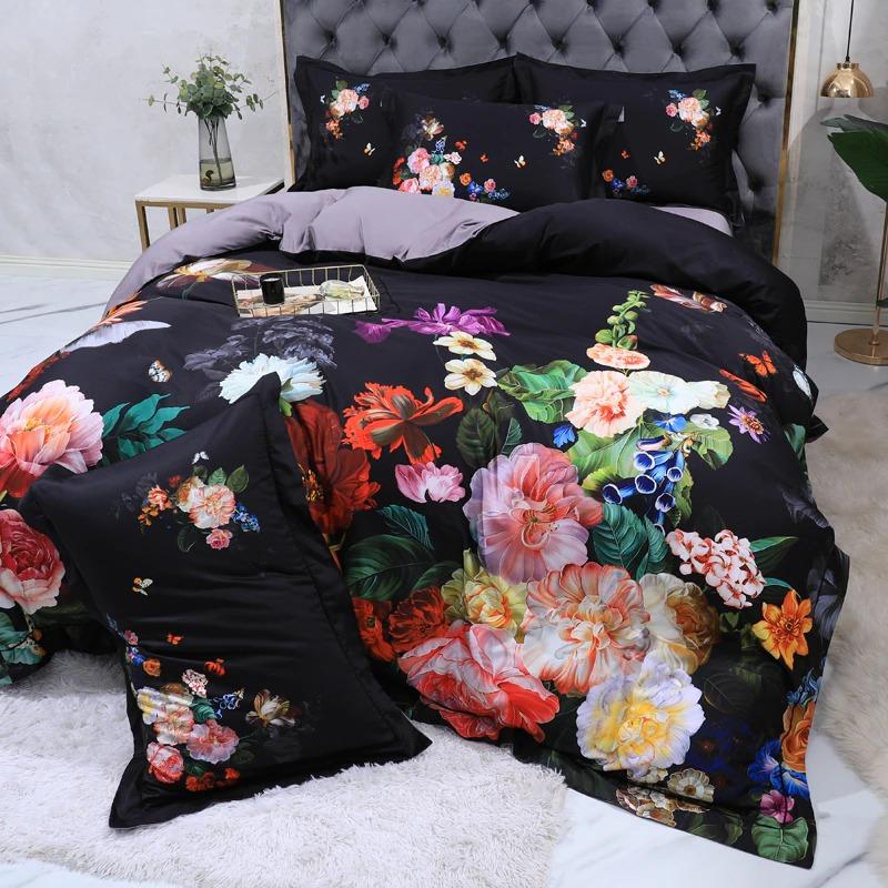 Bouquet De Fleurs Duvet Cover Set - Duvet Covers