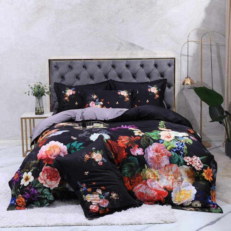 Bouquet De Fleurs Duvet Cover Set - Duvet Covers