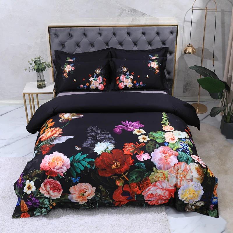 Bouquet De Fleurs Duvet Cover Set - Duvet Covers